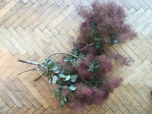 Blooming Cotinus + Foxtail Lillies