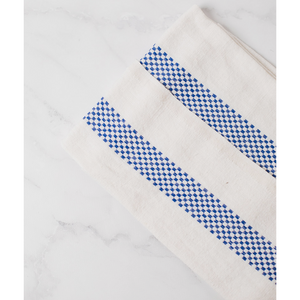 Lustucru White Blue Tea Towel